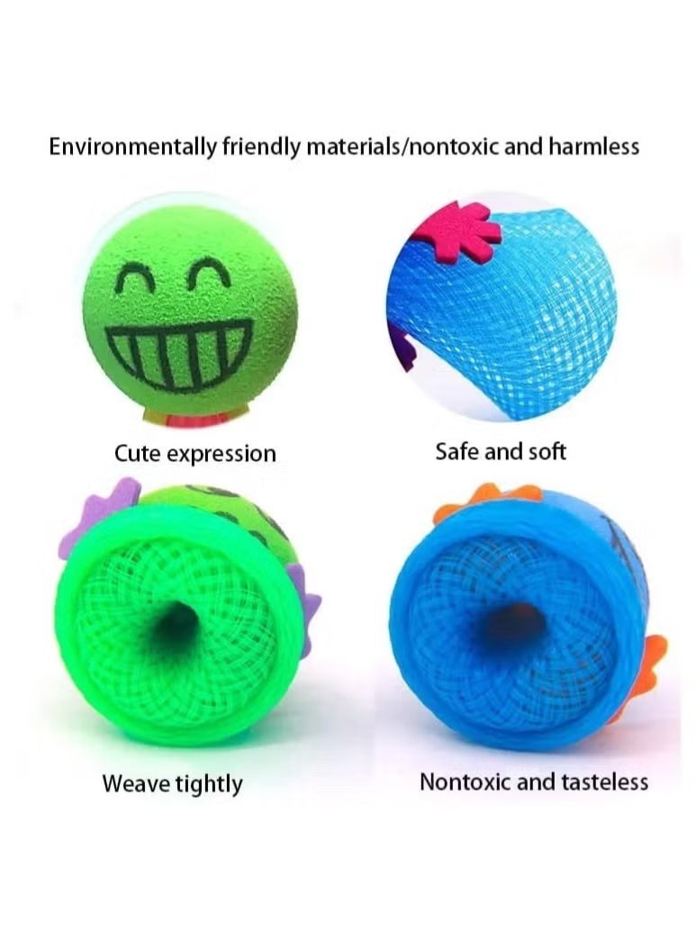 ColaBear 24 Pcs Jumping Spring Toys Colorful for Kids Birthday party, 4x9cm Bouncy Ball Toys for party favors Birthday Giveaways, Bulk Mini Toys Goody Bag (Random Color) - Image 3